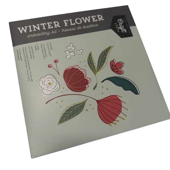 Craft Crush - Winter Flower Embroidery Kit - Picture 3 of 4